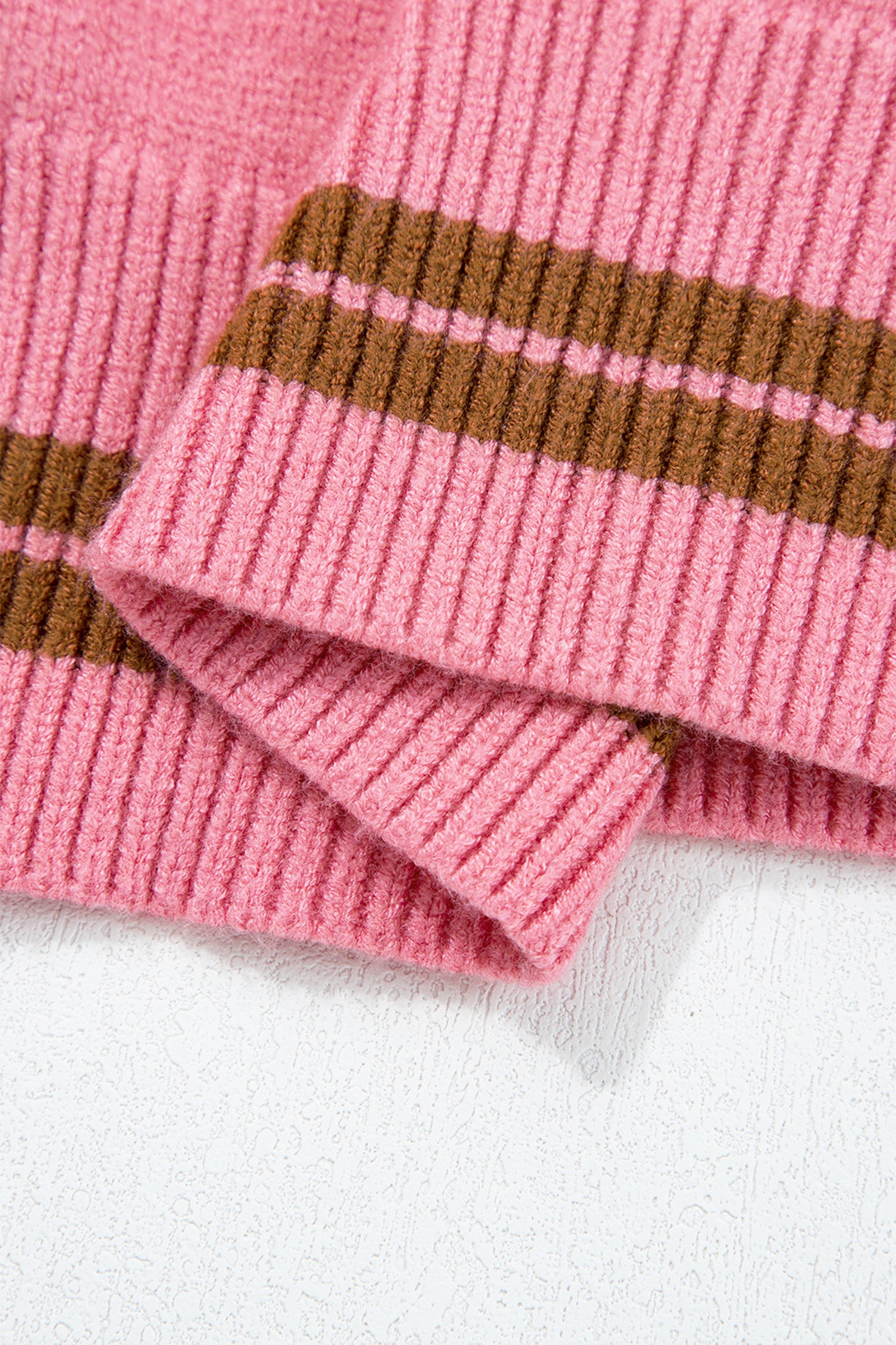 Peach Blossom Embroidered Western Sweater