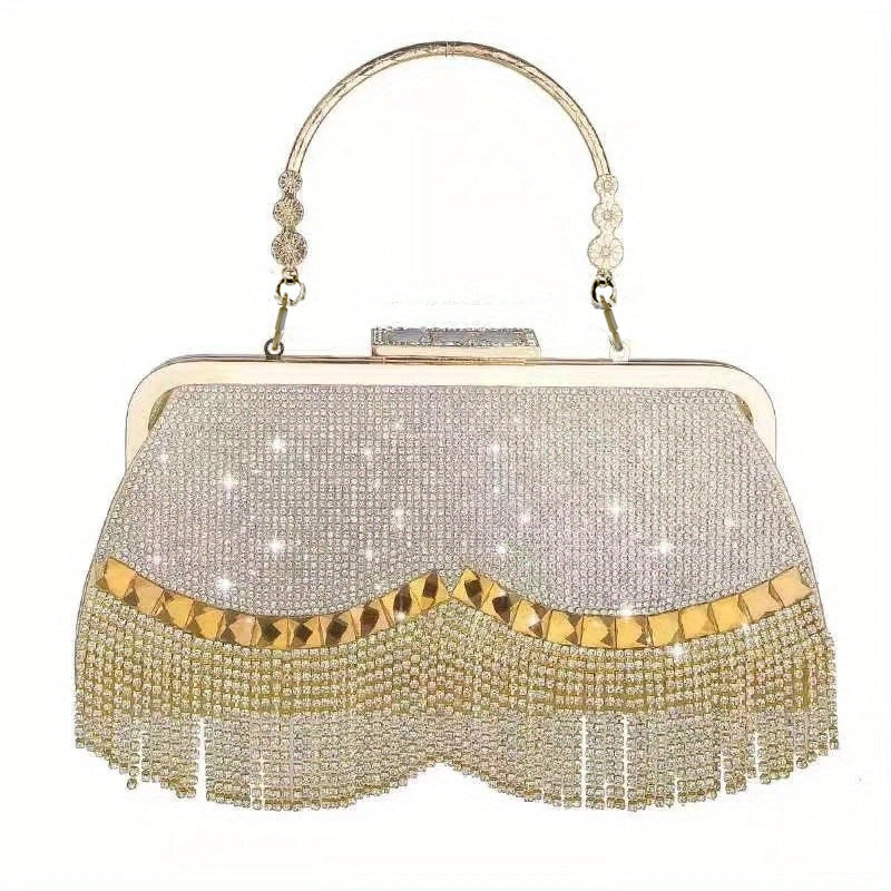 Rhinestone Evening Satchel Bag