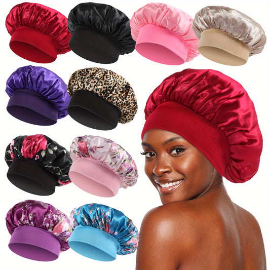 Satin Hair Bonnet Set For Women 10 Pack