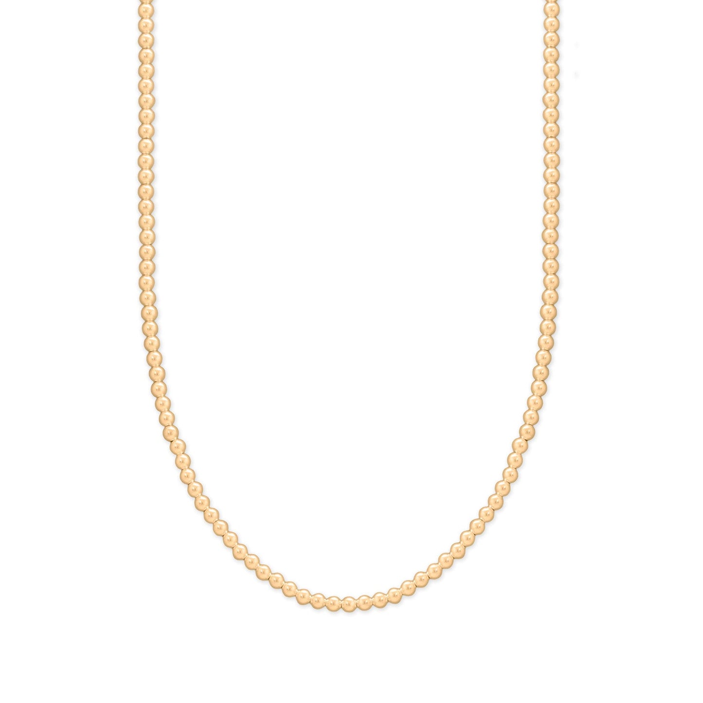 Elegant gold filled bead necklace featuring a classic design for versatile styling
