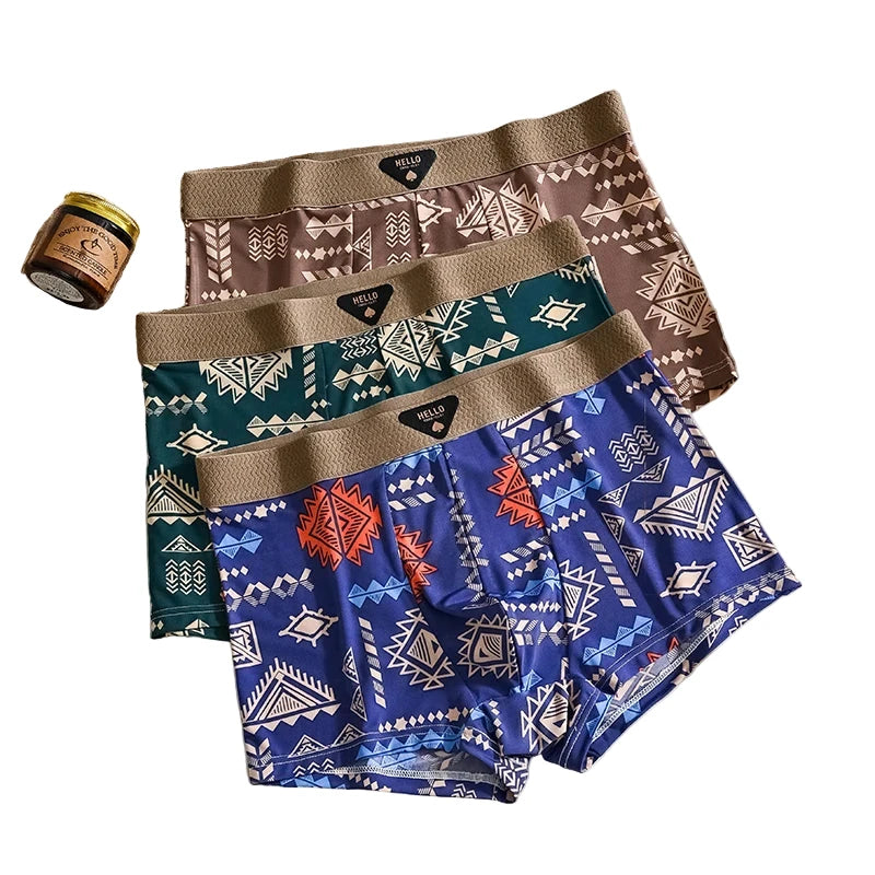 Mens Ice Silk Boxer Shorts Stylish Comfort