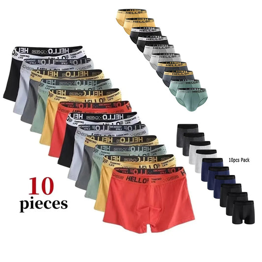 LuckeLadybug men's fashion boxer briefs multipack featuring 10 stylish colors and comfortable fit