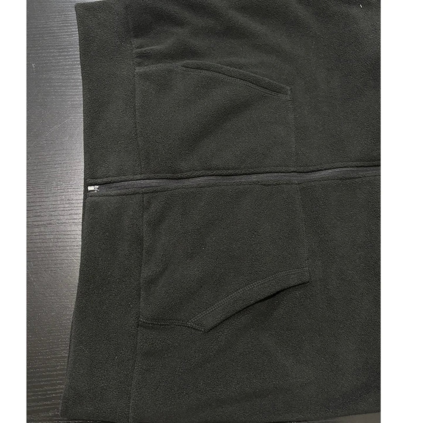 Men's slim fit hoodie jacket in black with two front pockets for a stylish look