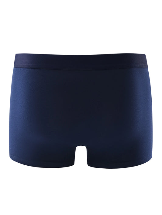 LuckeLadybug men's soft breathable boxer briefs in navy blue for all-day comfort and support