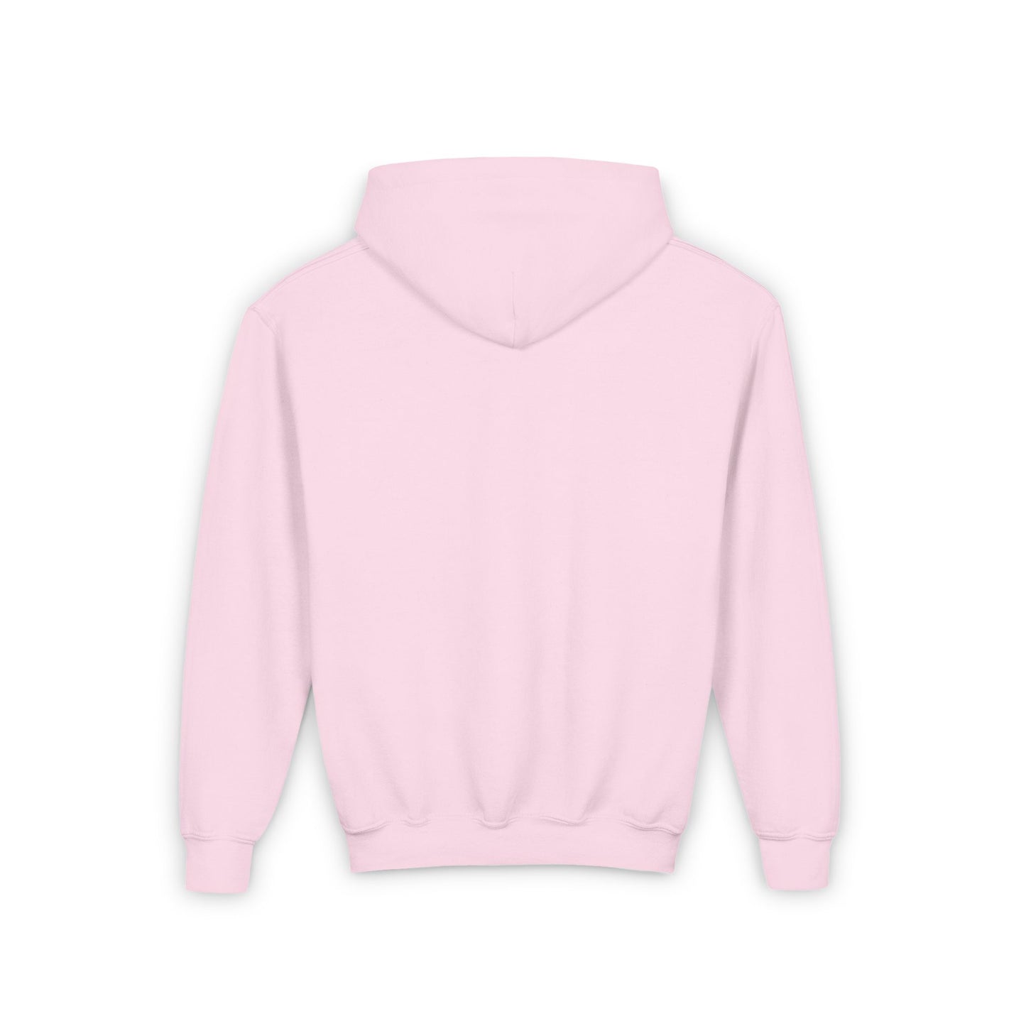 Back view of a pink cozy kids bee sweatshirt with hood and long sleeves from LuckeLadybug kids clothes