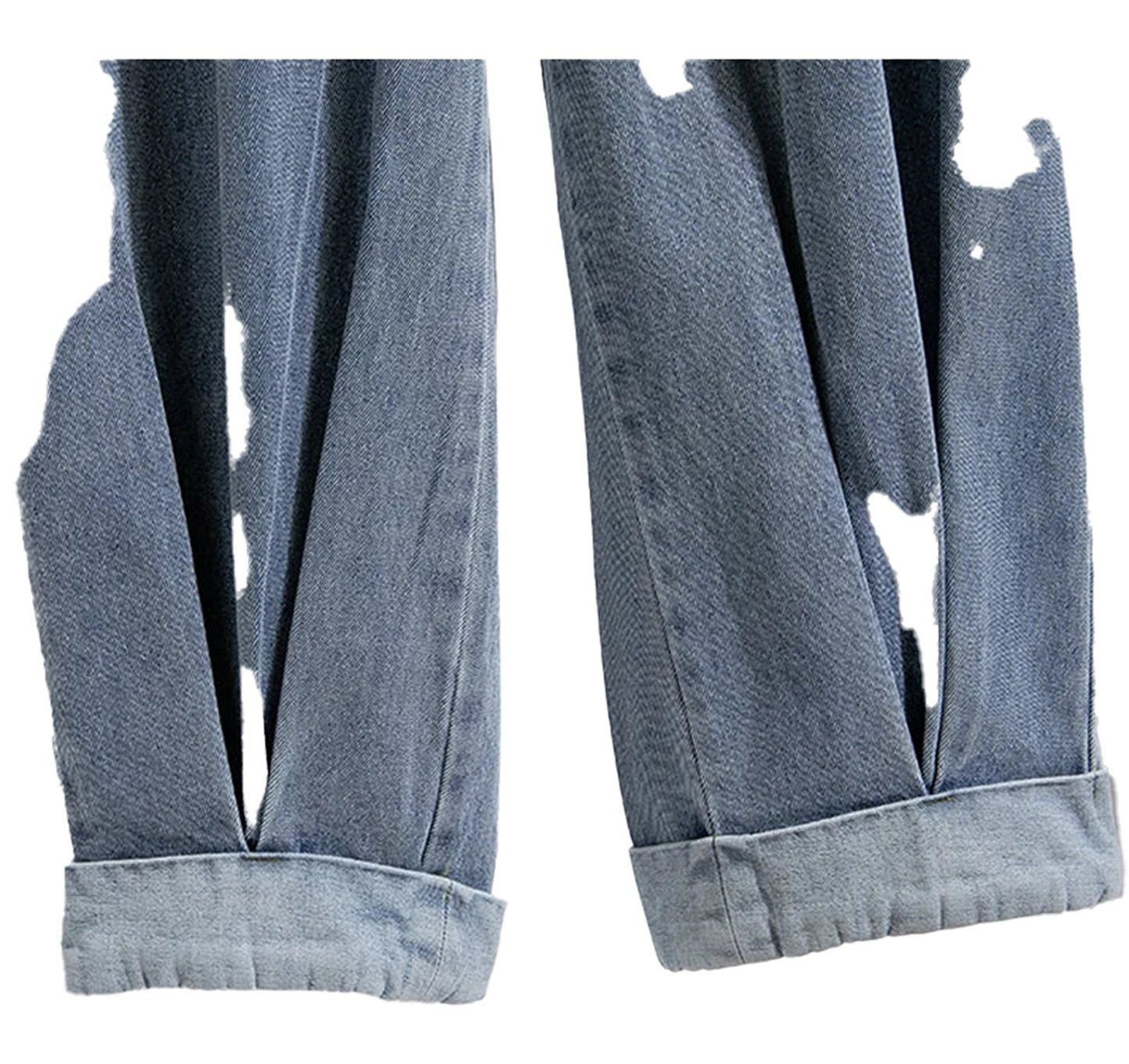 LuckeLadybug LLC plus size high waist harem jeans with stylish cuffs and distressed details