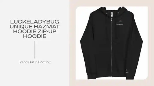 LuckeLadybug Unique Hazmat Hoodie Zip-Up Hoodie by@Outfy