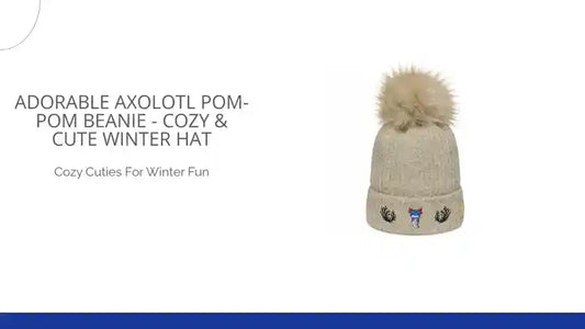 Adorable Axolotl Pom-Pom Beanie - Cozy & Cute Winter Hat by@Outfy
