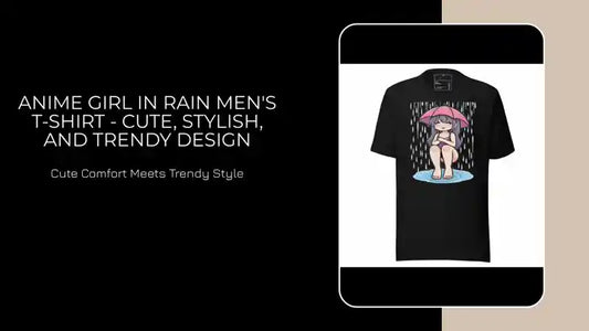 Anime Girl in Rain Men's T-Shirt - Cute, Stylish, and Trendy Design by@Outfy