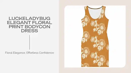 LuckeLadybug Elegant Floral Print Bodycon Dress by@Outfy