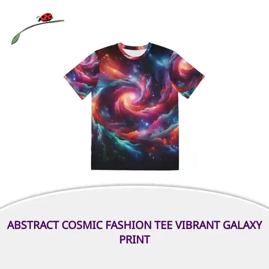 Abstract Cosmic Fashion Tee Vibrant Galaxy Print by@Outfy