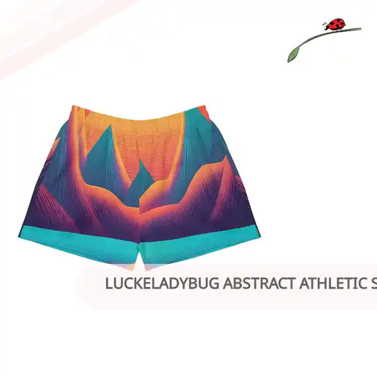 LuckeLadybug Abstract Athletic Shorts Vibrant Design by@Outfy