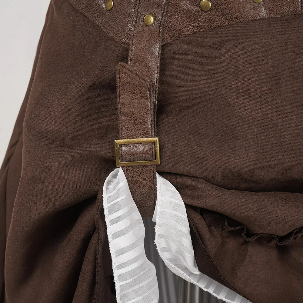 Steampunk Leather Skirt For Women