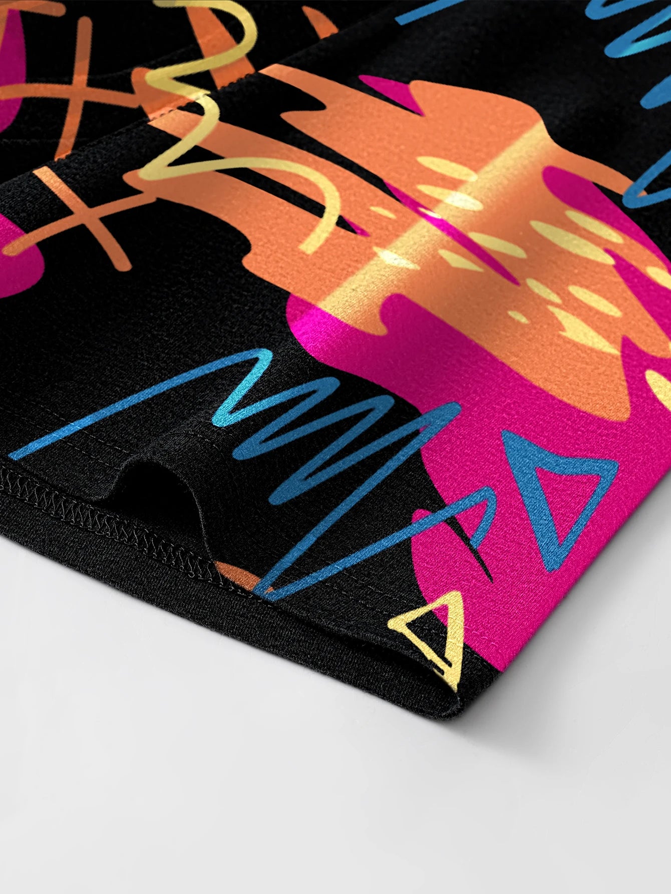 Trendy men's boxer briefs set featuring a colorful abstract design for comfort and style