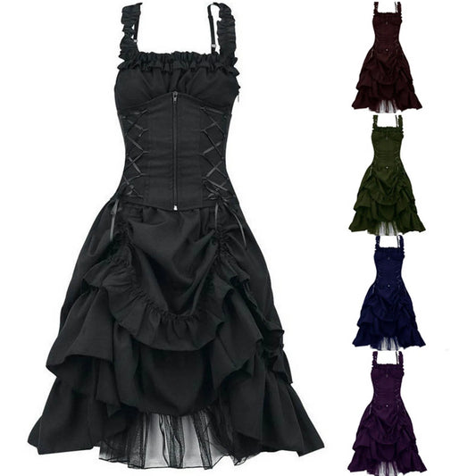 Victorian Gothic Long Dress For Women