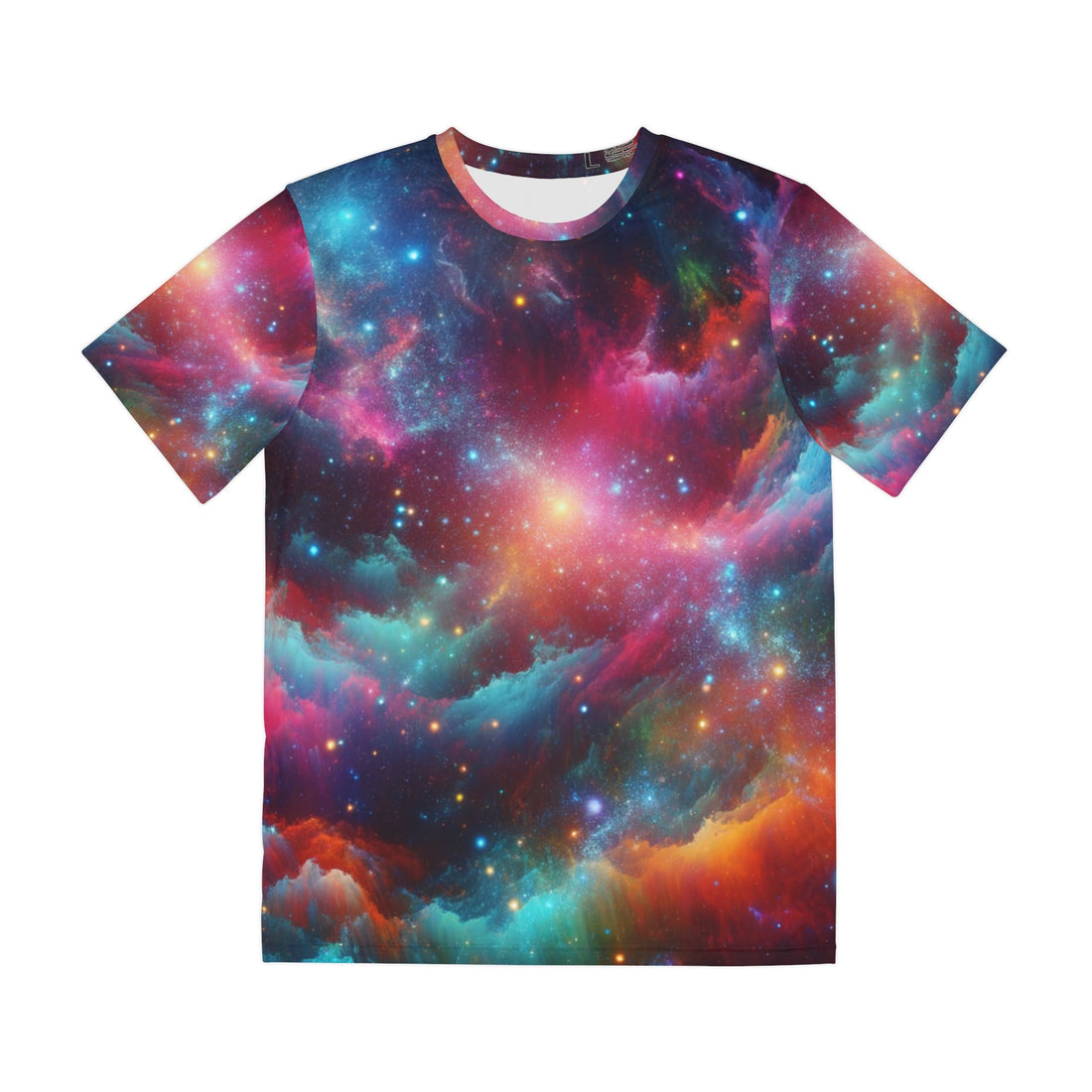 Galaxy-Inspired Neon Abstract Men'S T-Shirt: Comfy, Stylish & Eye-Catching - Tee