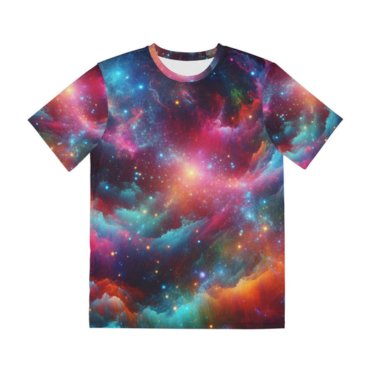 Galaxy-Inspired Neon Abstract Men'S T-Shirt: Comfy, Stylish & Eye-Catching - Tee