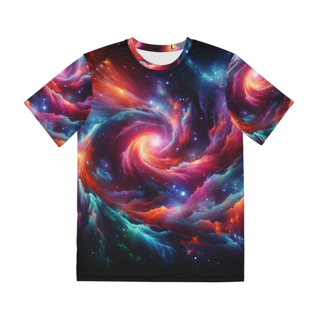 Abstract Cosmic Fashion Tee Vibrant Galaxy Print