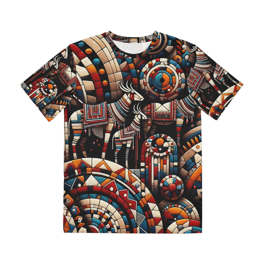 Luckeladybug Artistic African Print Tee For Men
