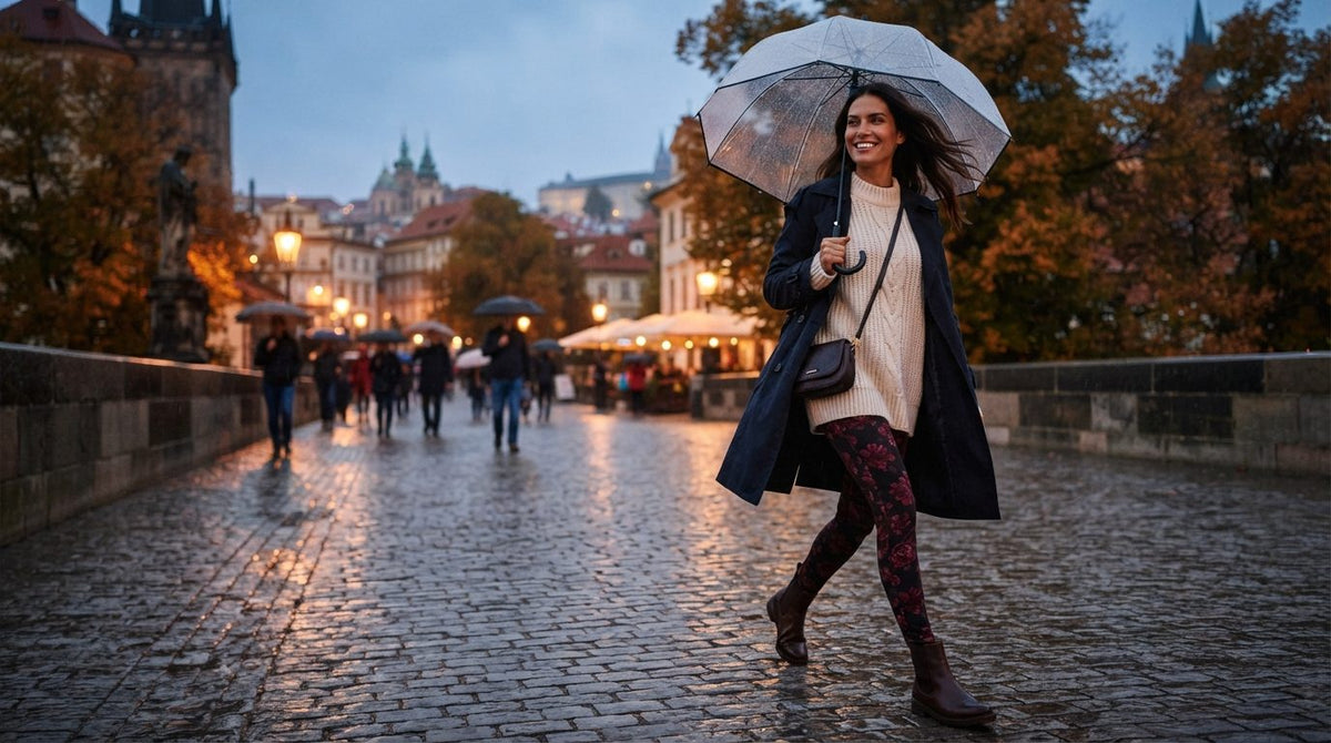 How to Style Wine Red Floral Leggings for Autumn and Winter Elegance