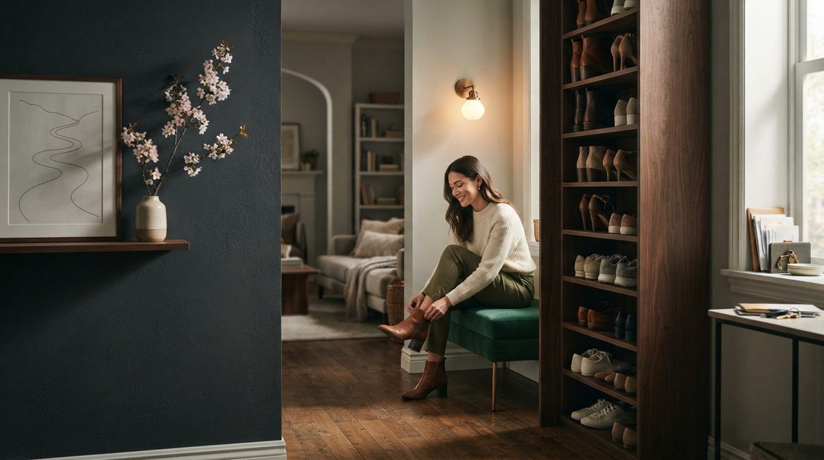 Why a Narrow Shoe rack is the Secret to a Stress-Free Entryway