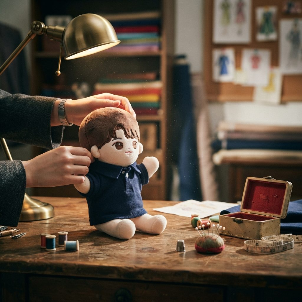 Miniaturized Fashion: Styling Your 20cm Idol Plush Doll with a Classic Polo