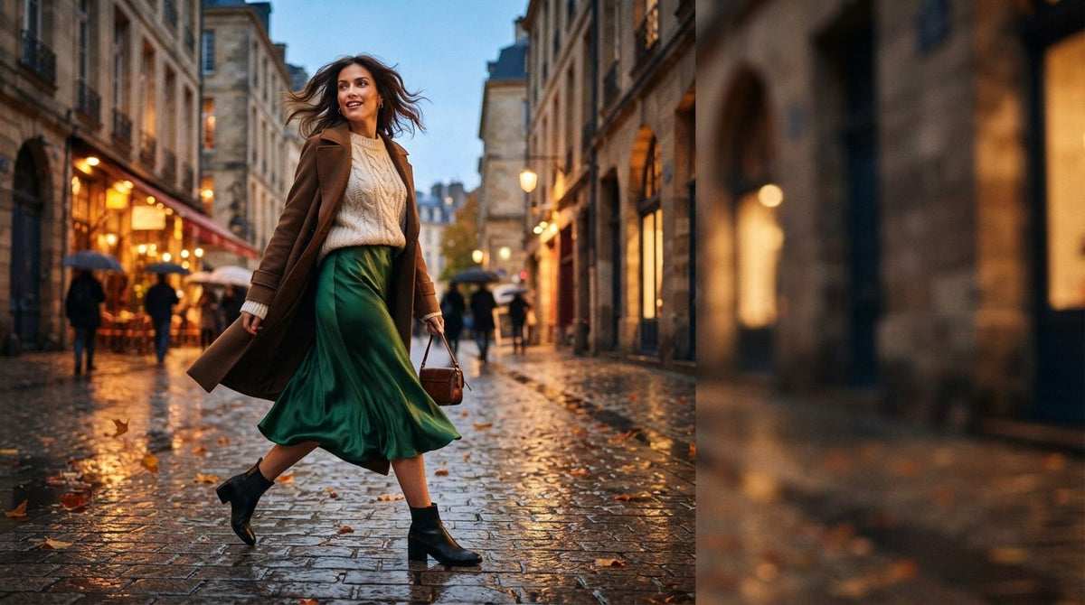 How to Style the High-Waisted Satin Midi Skirt for Any Season