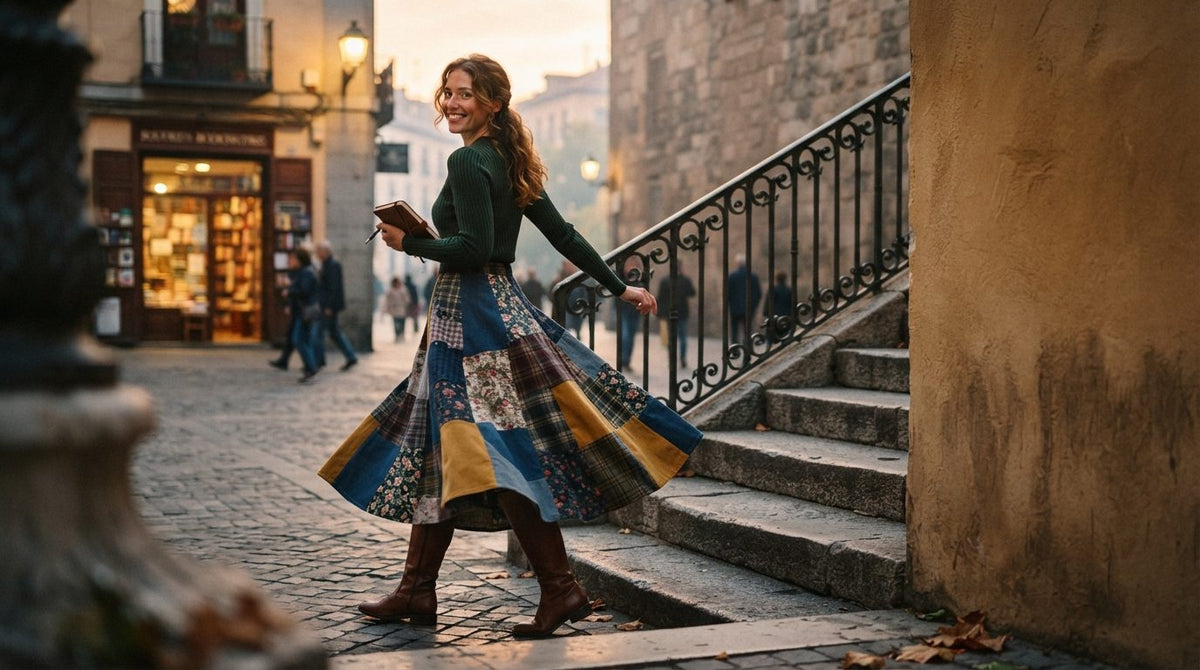 Mastering the Patchwork A-Line Skirt: Styling and Silhouette Guide