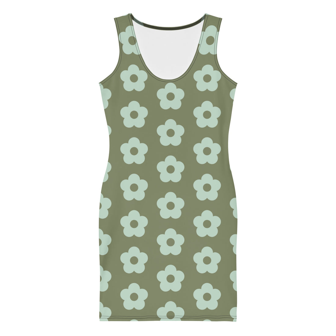 Luckeladybug Green Fitted Summer Dress Bodycon Style