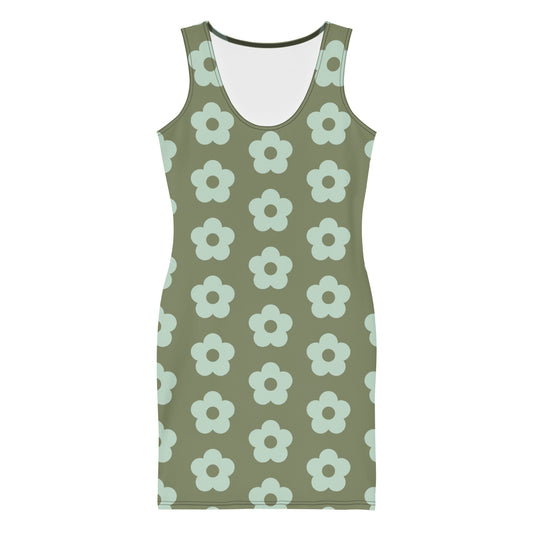 Luckeladybug Green Fitted Summer Dress Bodycon Style