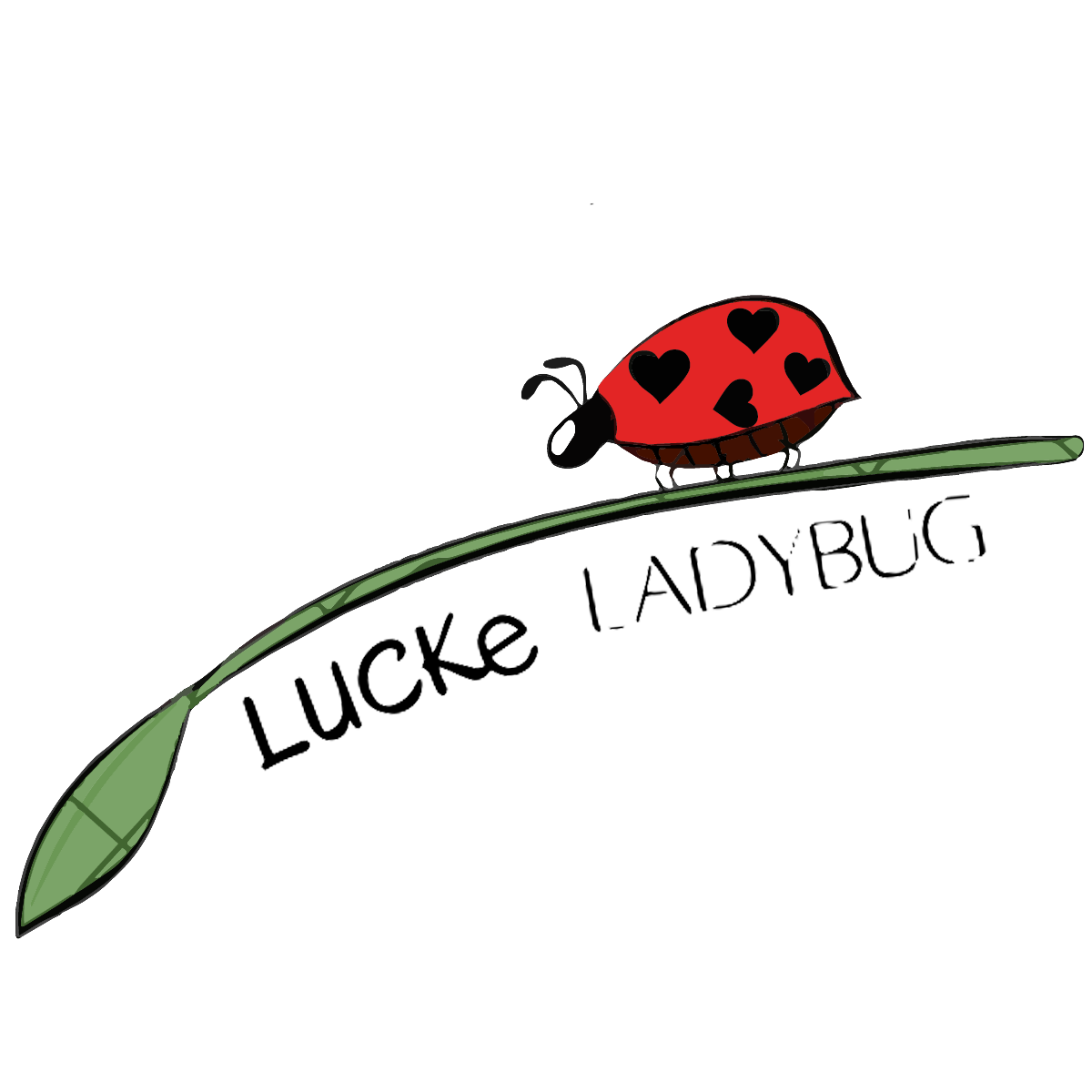 Illustration of a ladybug with heart-shaped spots on a green leaf for trendsetting fashion looks for women