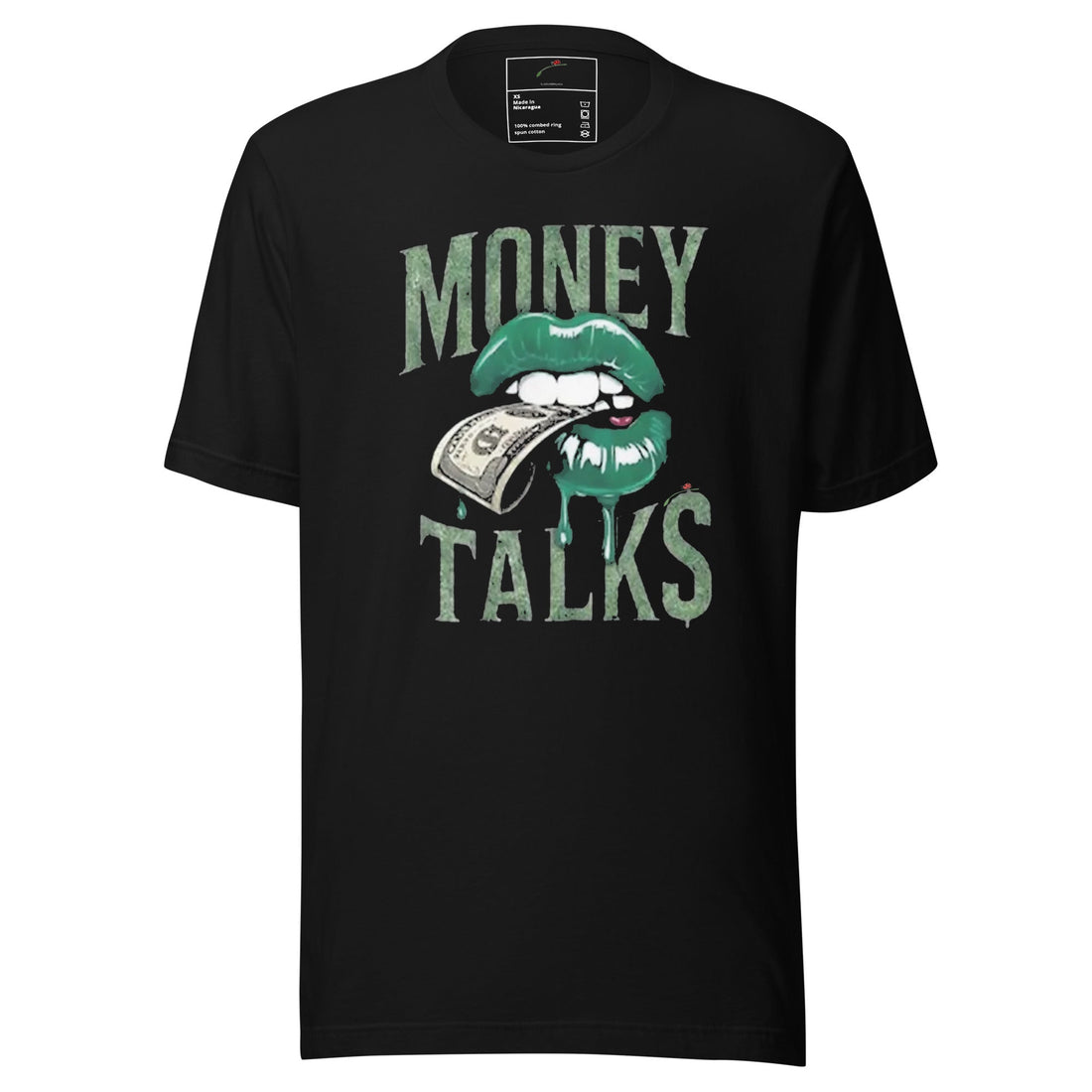 Money Talks Graphic Tee Trendy Black T-Shirt
