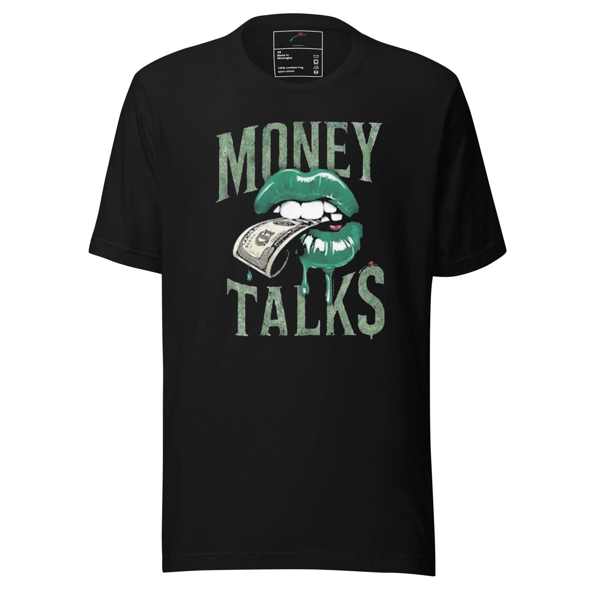 Money Talks Graphic Tee Trendy Black T-Shirt