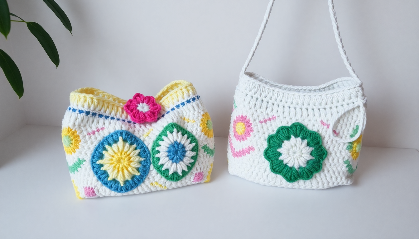 Handmade crochet handbags