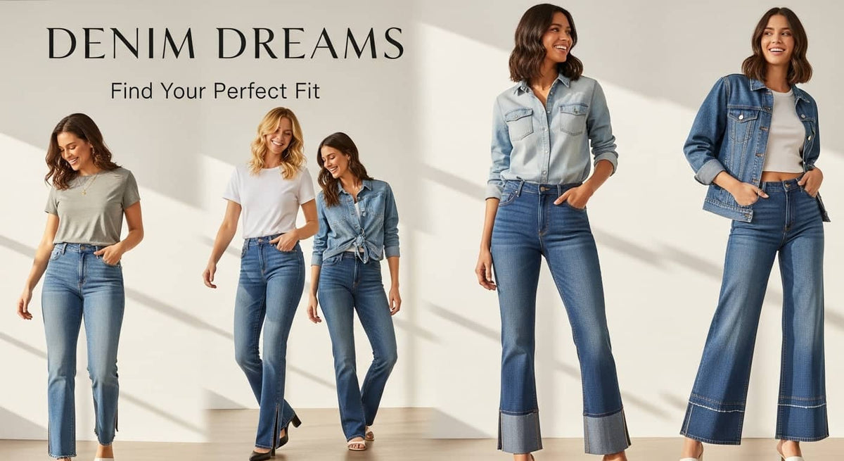 Womens Jeans collection showcasing various styles for a perfect fit in denim fashion