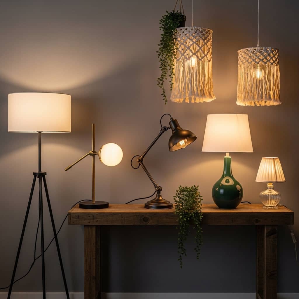 Stylish lamps collection featuring floor, table, and hanging designs for home lighting decor