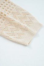 Smoke Gray Knit Open Front Cardigan
