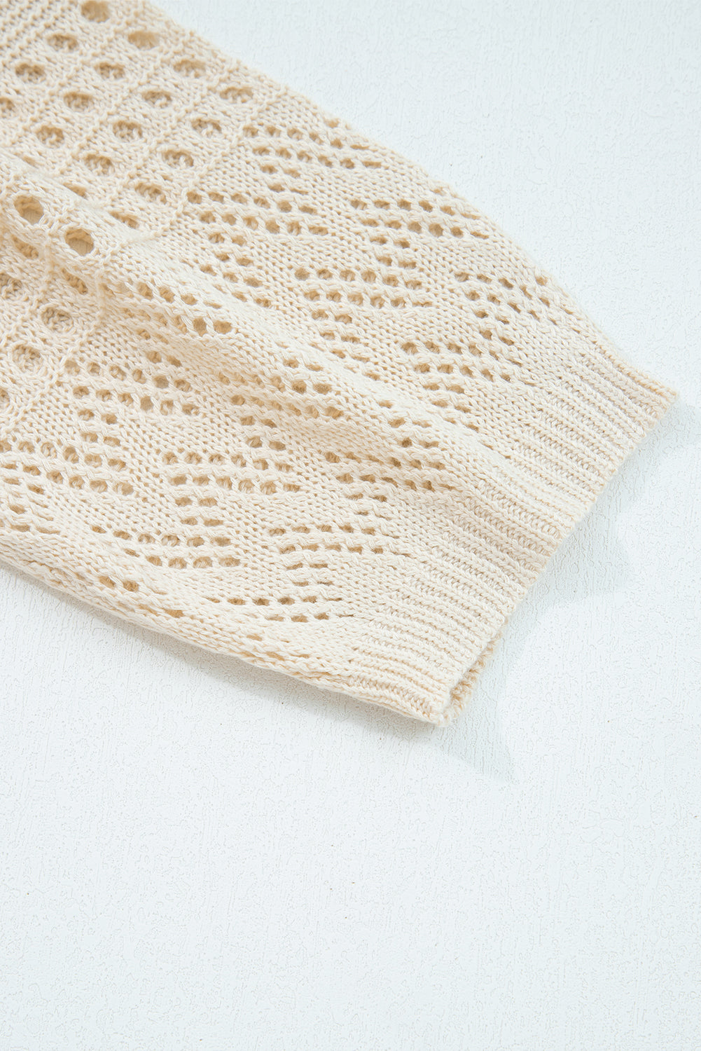 Smoke Gray Knit Open Front Cardigan