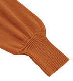 Gold Flame Ribbed Trim Sweater