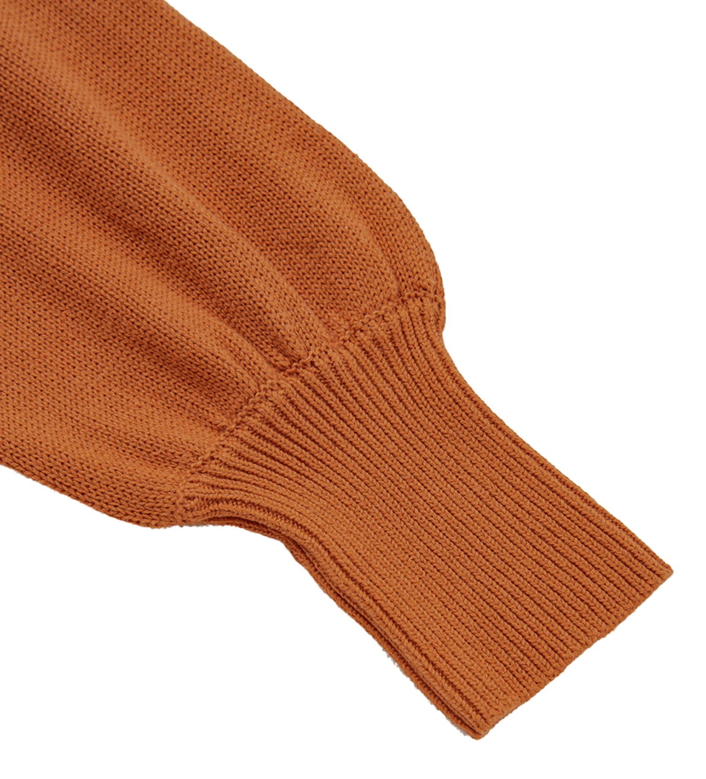 Gold Flame Ribbed Trim Sweater