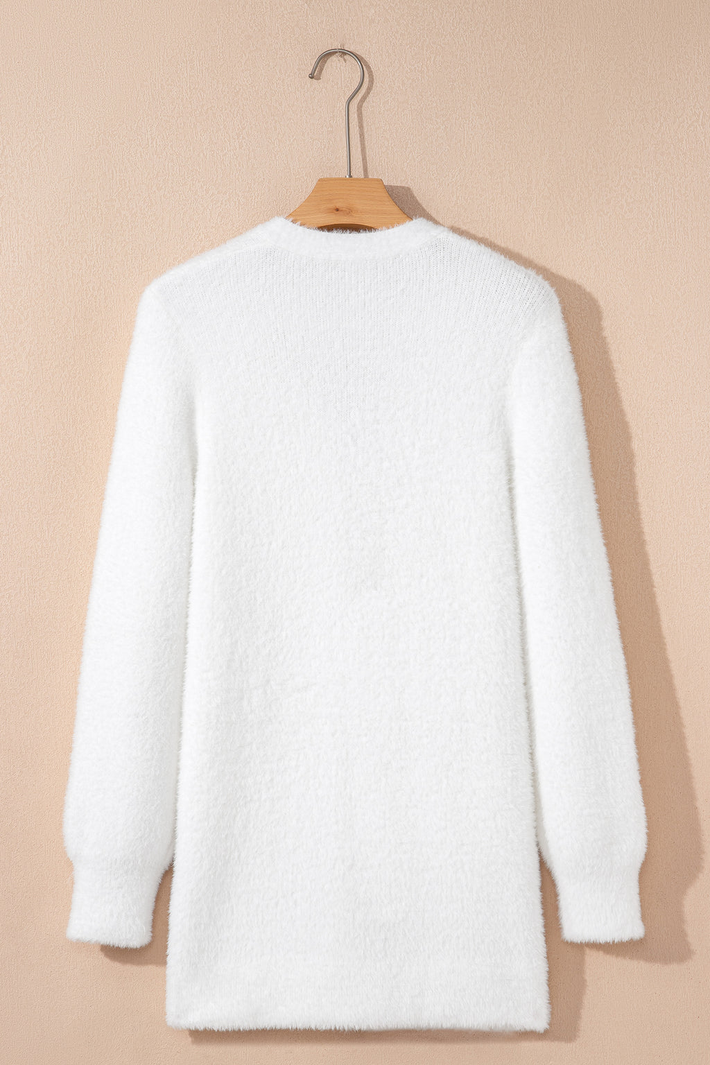 Dear-Lover Smoke Gray Fuzzy Cardigan For Cozy Style
