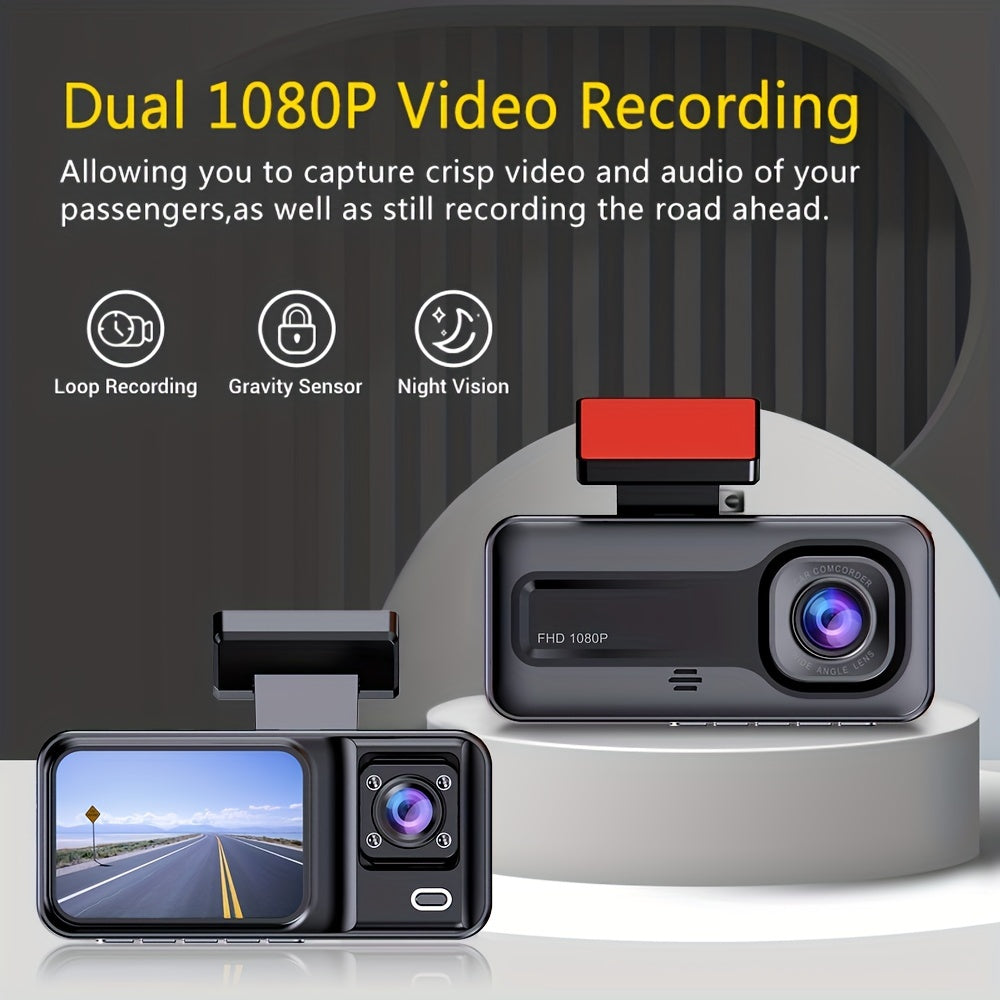 Dual Lens Dash Cam For Car Full Hd 1080p