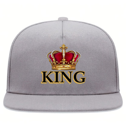 Crown King Flat Brim Cap Trendy Style