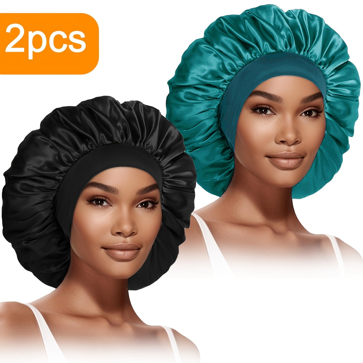 Extra Large Satin Bonnet For Women 2 Pack