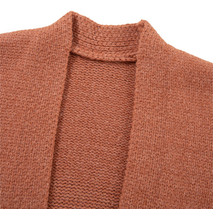 Beige Cropped Cardigan For Women