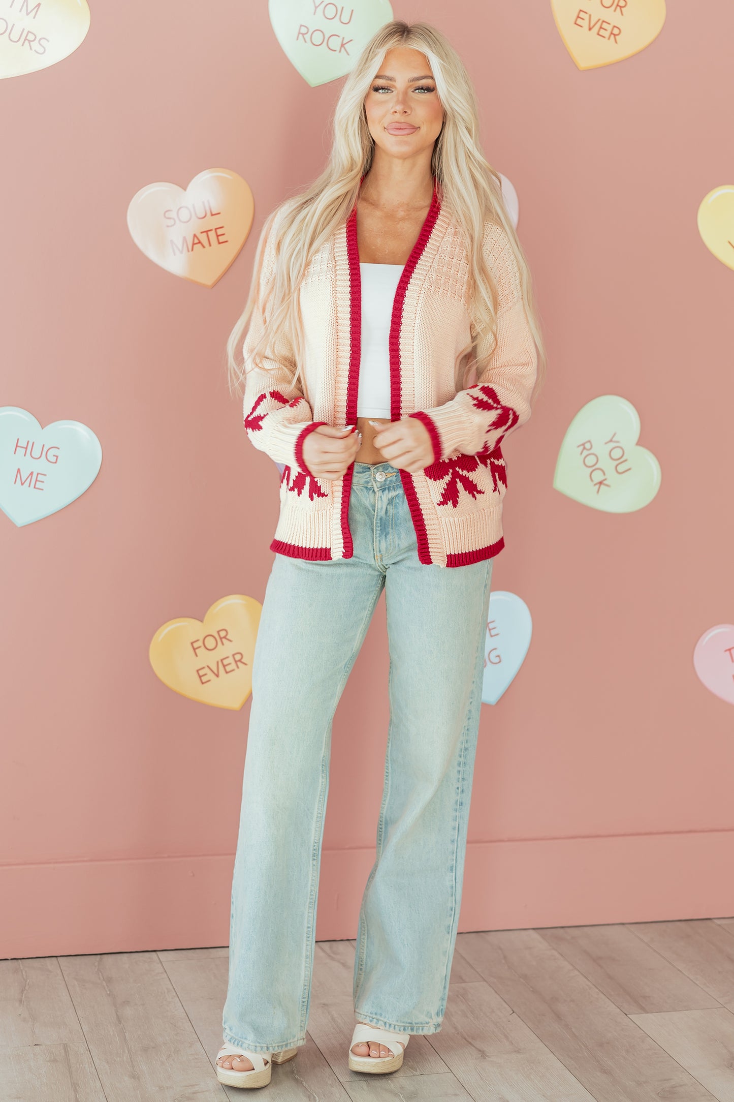 Dear-Lover Apricot Bow Cardigan For Cozy Style