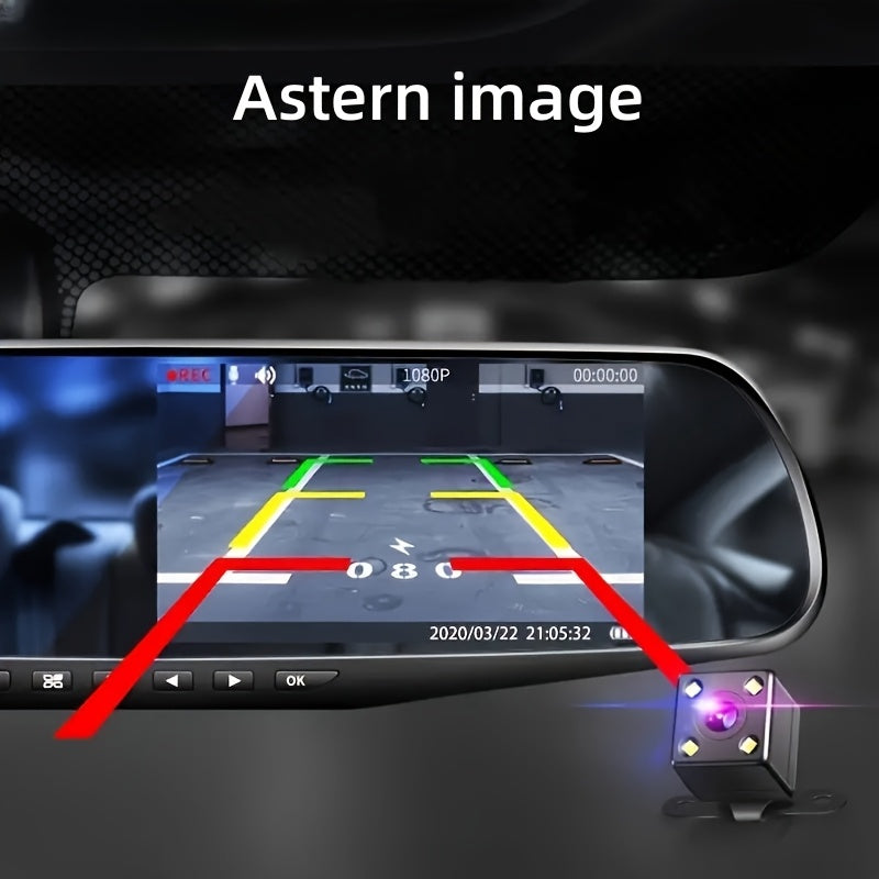 FHD Night Vision Dash Cam With Rear View