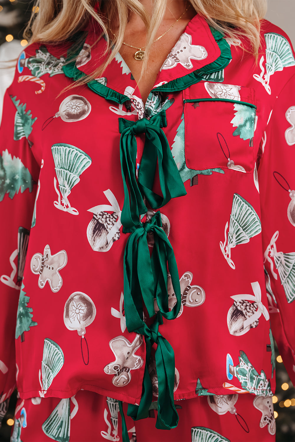 Womens Christmas Pajama Set For Comfort