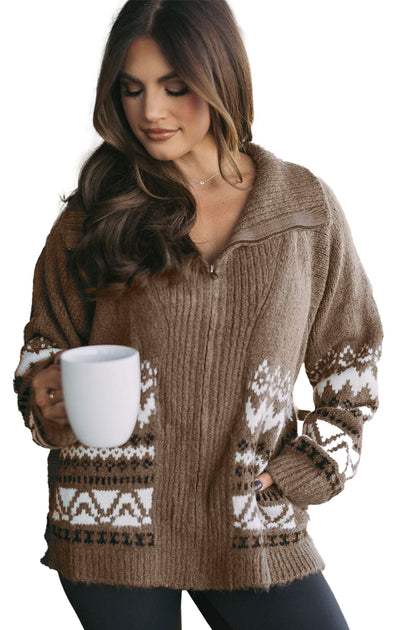 Brown Western Cardigan For Women