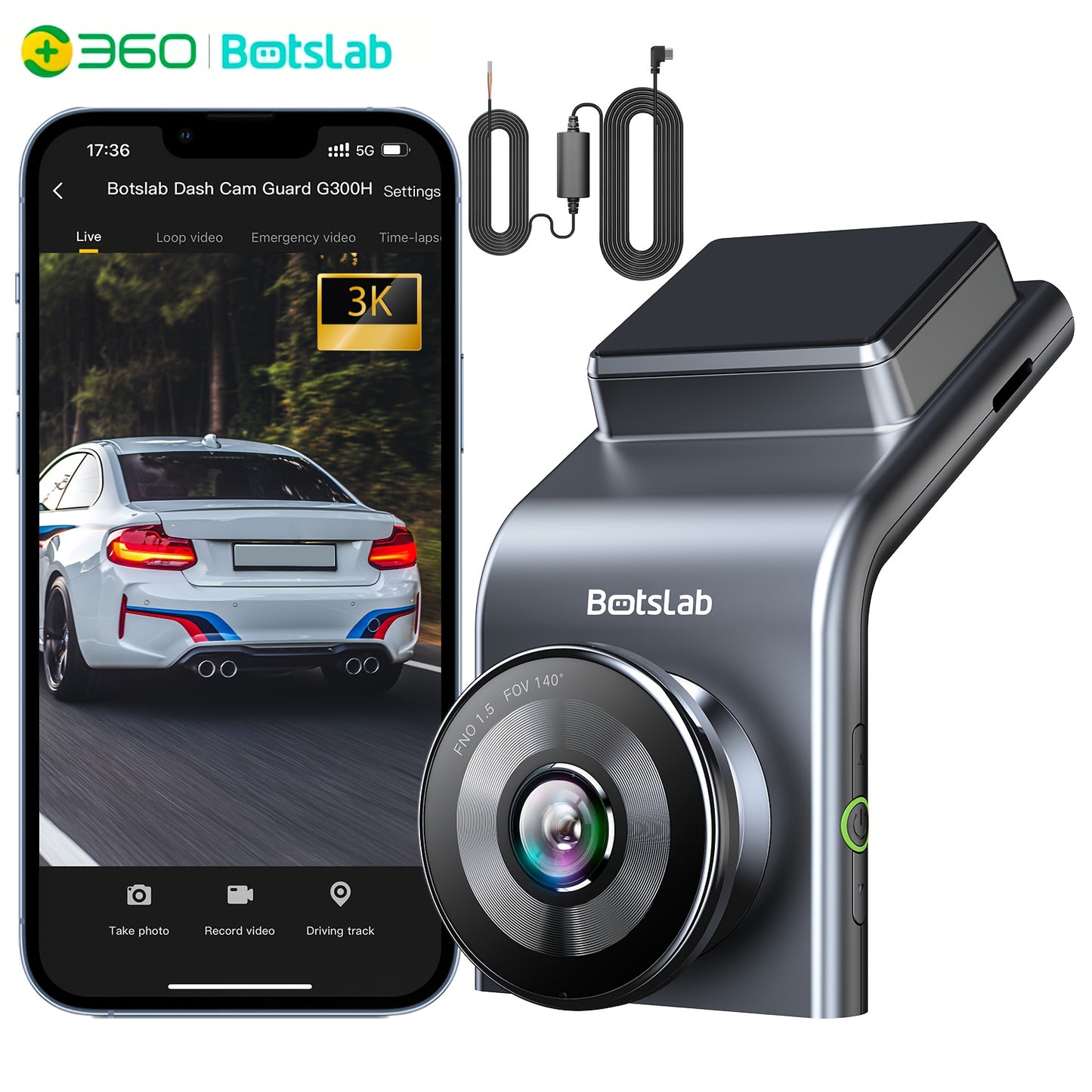 Front And Rear Dash Cam With Wifi And GPS